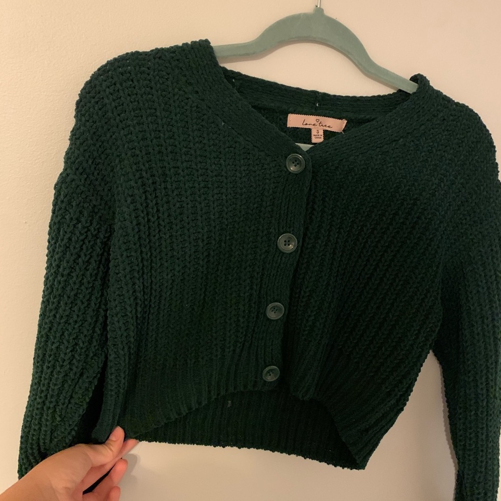 Dark green cropped sweater